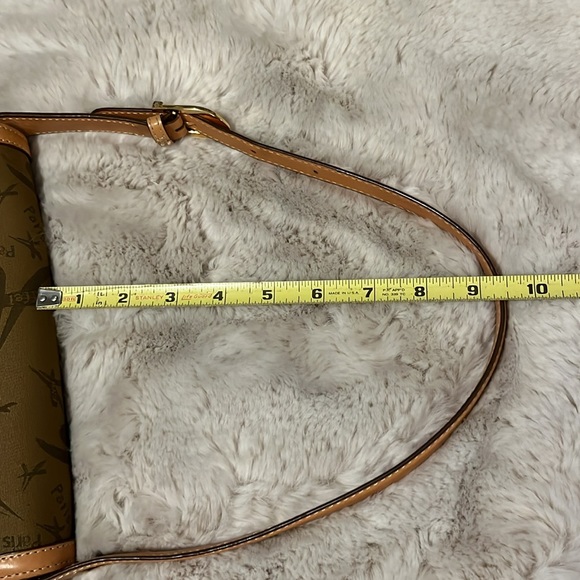 La Tour Eiffel Paris Two Tone Leather Shoulder Bag Purse - Picture 7 of 11